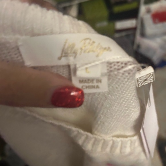 NWOT LILLY PULITZER PIPPY sweater with hearts. - Picture 8 of 12